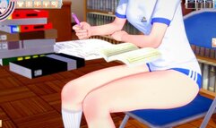 Natsume Gets Naughty in the School's Library_koikatsu Gameplay