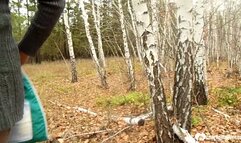 Stepmom takes a hard cock in the woods