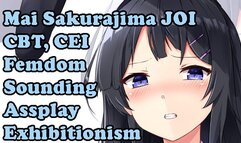 Mai Sakurajima is Disgusted by You! Hentai JOI(Sounding,Assplay,Exhibitionism,Femdom, Oral,CEI, CBT)