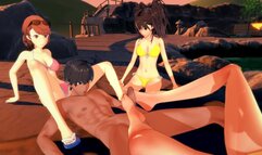 Persona - Footjob Party - 3D Hentai
