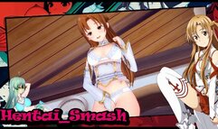 Asuna Yuuki Masturbating alone in her Room - Sword Art Online Hentai.
