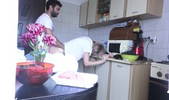 AmateurPorn Amateur Wife Cooking Fucked By Hubby Part1
