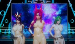 MMD BlackPink - Dont know what to do Nude Vers. Xayah Soraka Syndra 3D Erotic Dance