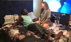 Redhead Passionately takes Big Black Cock Deep in her Wet Pussy