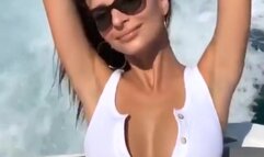 Emily Ratajkowski  is hot as hell on a on a boat