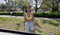 Black girl has a nice tight slim body with the perkiest tits