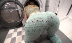 step bro fucked step sister while she is inside of washing machine - creampie