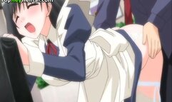 Hentai lovely teen in uniform gets fucked