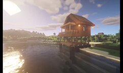 How to build a easy beach house in Minecraft (tutorial)