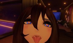 Mute nympho sucks your dick and rides you wildly until she cums in VRChat.