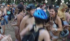 Massive naked dance in woods and bike ride 2016 Portland