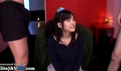 Japanese 18yo schoolgirl hot double facial