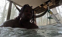 Tiny Human in Hot Tub with Sexy Giantess Wife POV 4k