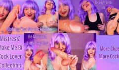 Mistress' Make Me Bi Cock Lover Collection - Bisexual Encouragement Jerk Off Instructions with Femdom Brat Mistress Mystique - MP4