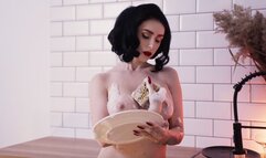 Washing dishes without clothes (1080p)