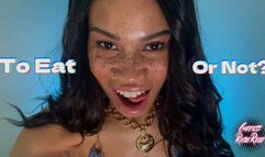 To Eat Or Not?- Ebony Voress Goddess Rosie Reed Gives You A Giantess Body Tour While Deciding If You Will Get Eaten Or Not- 1080p HD