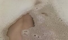 French toes in bubble bath