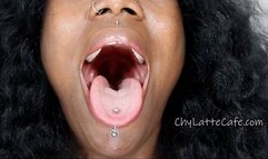 MY FIRST BAD BREATH VLOG EVER! HIGHER QUALITY Tongue Wiggling Mouth Fetish Mouth Worship Big Mouth Hot Breath ASMR Black Woman Tongue Pierced Tongue Ring Tongue Stud Vlog 720 WMV