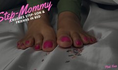 Step-Mommy Crushes Step-Son & Friends in Bed