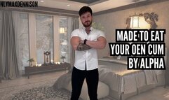 gay cei - made eat your own cum by alpha