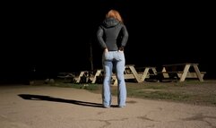 Lexi pees her jeans on a midnight walk - By All Soaked