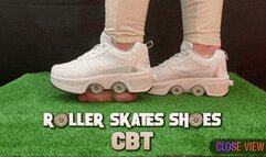 Roller Skates Shoes Cock Crush, CBT and Ballbusting with TamyStarly - (Close Version) Heeljob, Femdom, Shoejob, Ball Stomping, Foot Fetish Domination, Footjob, Cock Board, Crush, Trampling