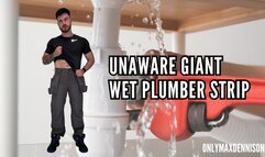 Unaware Giant plumber strip