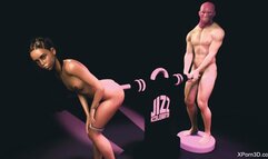 BDSM BONDAGE Fucking Machine Cum Inflation Device - Hot BDSM Black Teen Slave - 3D Hentai - Full HD MP4 1080p