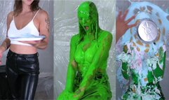 Phoebe Pied and Slimed: Vertical Full Body Angle