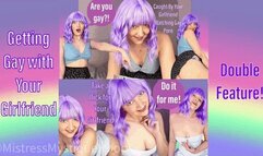 Getting Gay with Your Girlfriend Double Feature - Make Me Bi Bisexual Encouragement and Gay Humiliation with Femdom Mistress Mystique - MP4