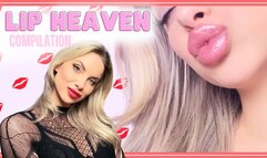 Lip Heaven (COMPILATION) 1080MP4 - Worship my beautiful lips , covered in lipgloss and lipstick while I lick and smack my lips and kiss the camera