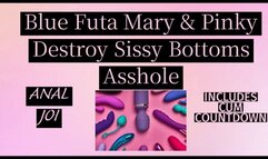 Blue Futa Mary and Pinky Destroy Sissy Bottoms Asshole