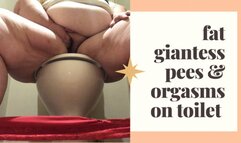 UNAWARE FAT GIANTESS PEES AND ORGASMS