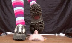 Cosplay girl tramples my floor-face using dirty Doc Martens shoes (part 3 of 5), flo072x 1080p