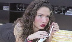 Smoking Close up Lips 120's (Model Fernanda Video 0020 (1920X1080)