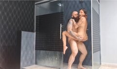 Shower after tub Qween Goddess feat Iron Biker (Vanilla) Porn