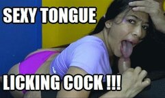 TONGUE FETISH BLOWJOB 230906B BRENDA PRATICING HOW TO USE HER TONGUE WHILE SUCKING COCK HD WMV