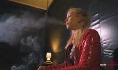 Smoker in a red jacket 4K MP4