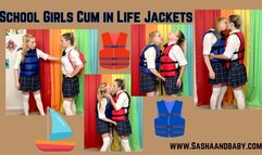 School Girls Cum in Life Jackets - Shy Nerd turns Lesbian