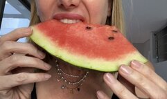 Eating watermelons