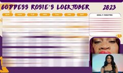 Goddess Rosie Reed's Locktober- Ebony Femdom Goddess Rosie Reed Helps You Celebrate Locktober With Calendar- 1080p HD