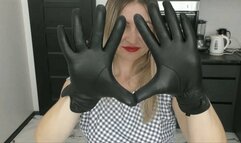 Smoking lady in leather gloves shows off her spanks and tits with a whip WMV HD 720p