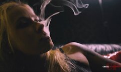 Her face covered in smoke 4K MP4