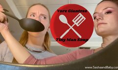 VORE Shrunken Man Turned to Soup By Sexy Dommes