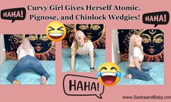 Curvy Girl Gives Herself Massive ATOMIC WEDGIES