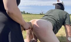 Outdoor fucking, Extreme anal, Huge dildo, Public session, Almost getting caught