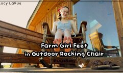 Farm Girl Feet in Outdoor Rocking Chair