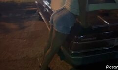 Ebony Princess has car trouble coming home from the Club
