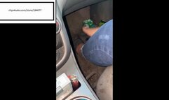 Delicious Itching and Flaking Feet in car