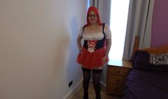 red riding hood plays with dildo